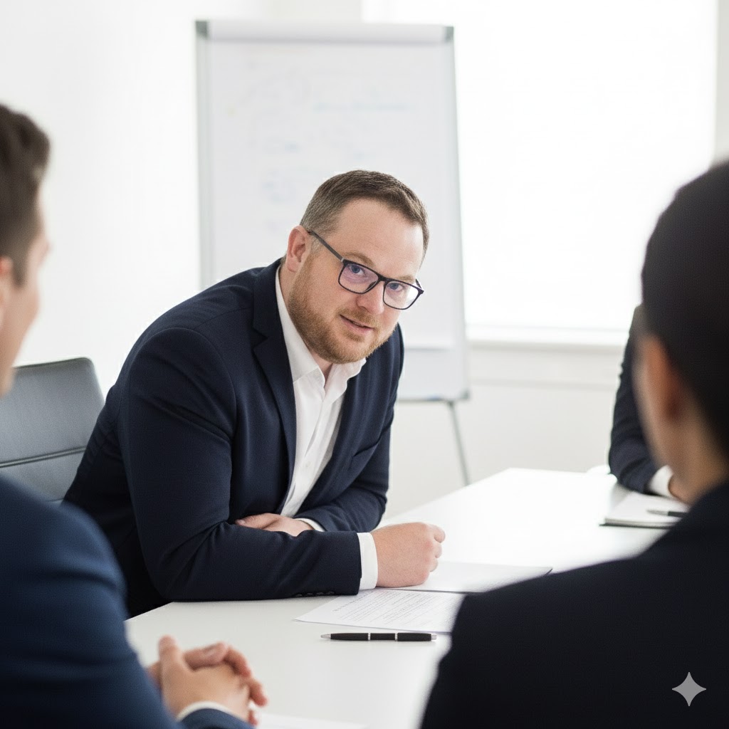 Boris Norgiev in einem praxisorientierten Verhandlungsworkshop